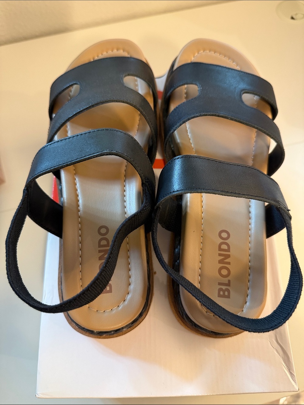 Blondo Black Multi-Strap Slingback Sandals